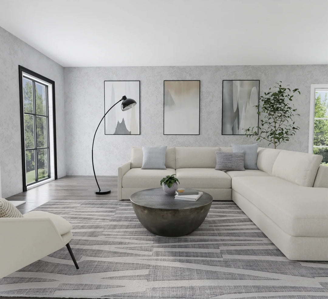 Rectangle/2' x 3'/Ivory/Black