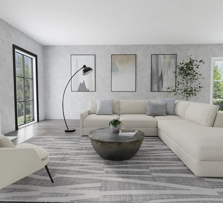 Rectangle/2' x 3'/Ivory/Black