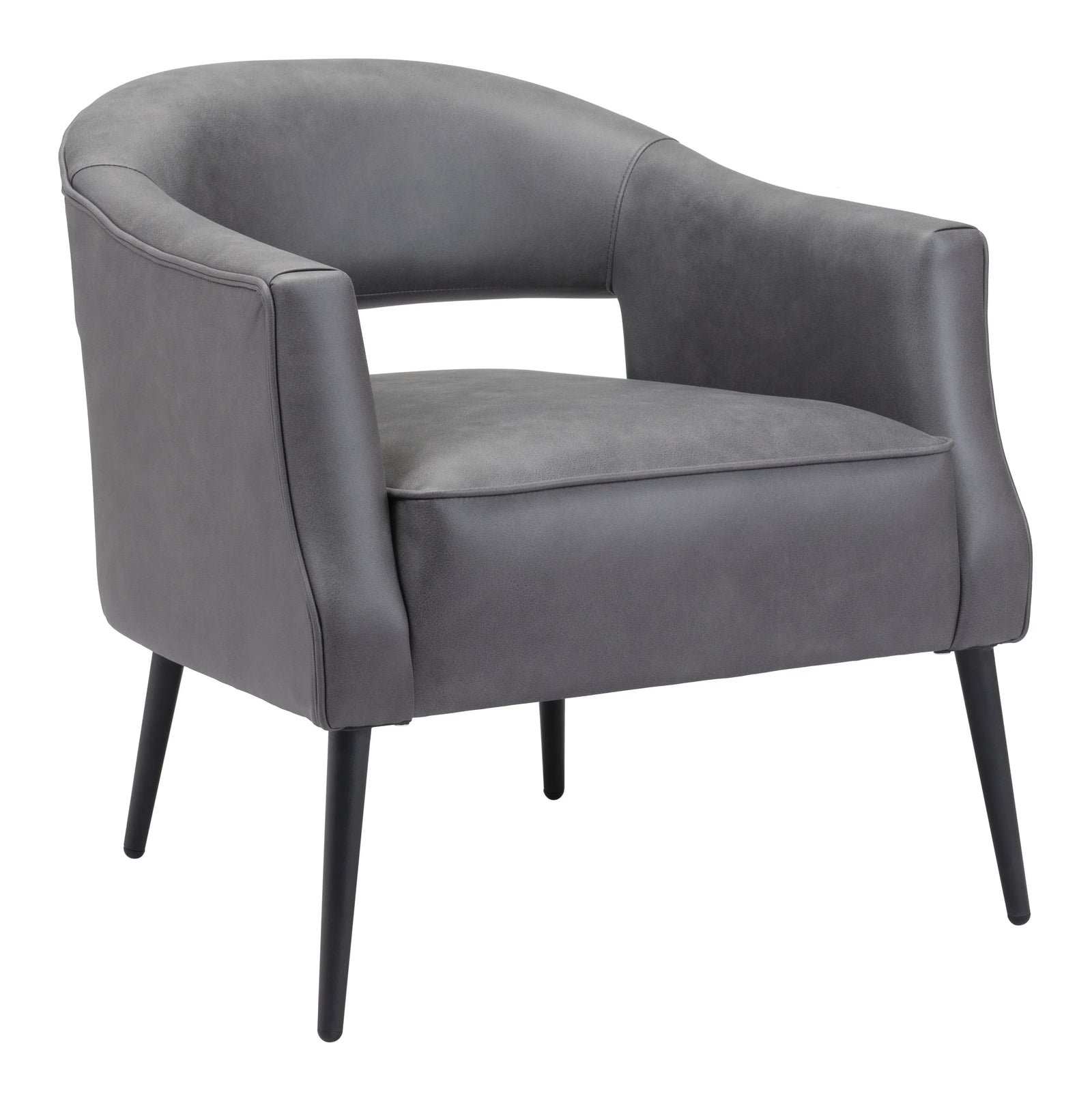 Zuo Berkeley Accent Chair Vintage Gray Accent + Lounge Chairs