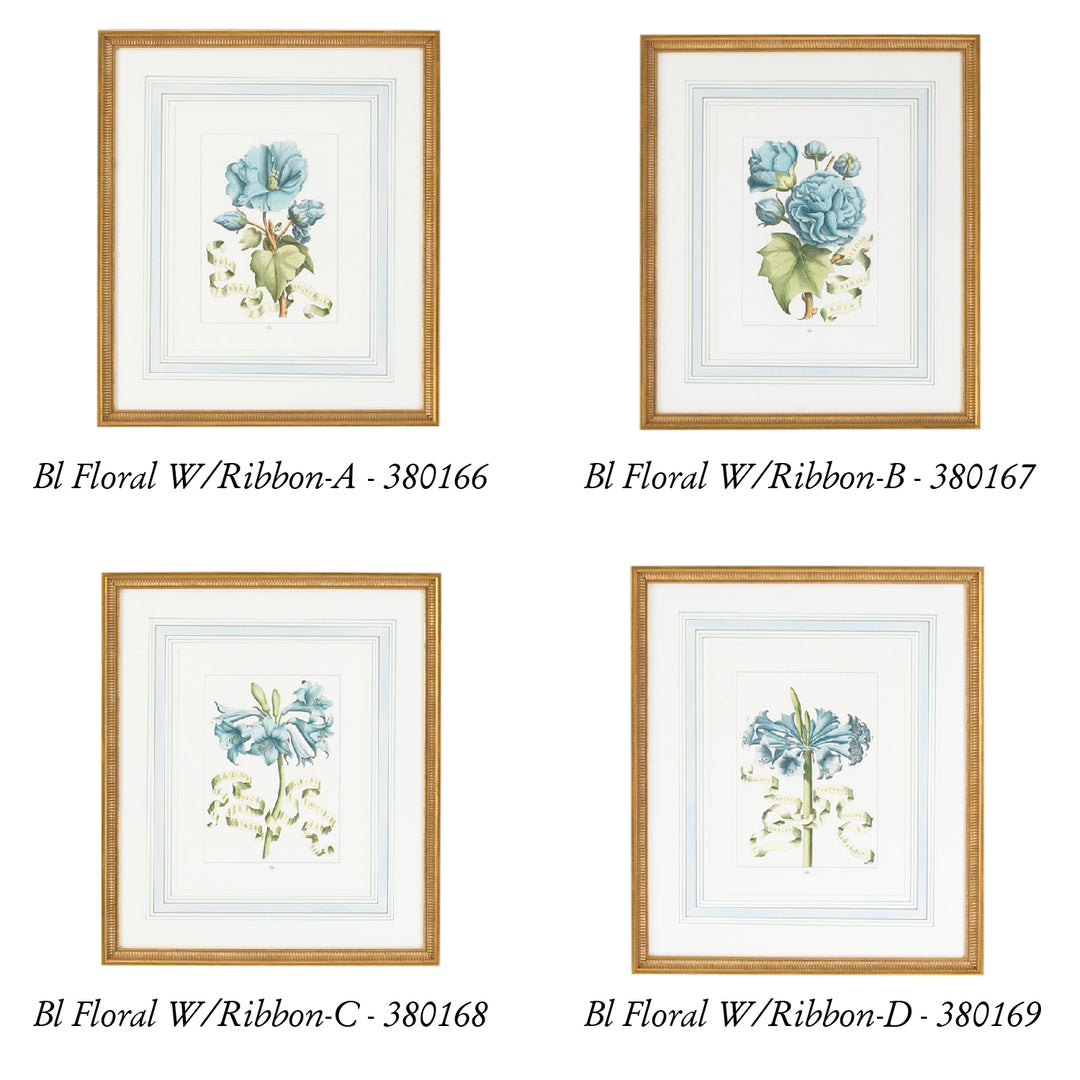 Bl Floral W/Ribbon-B - 380167