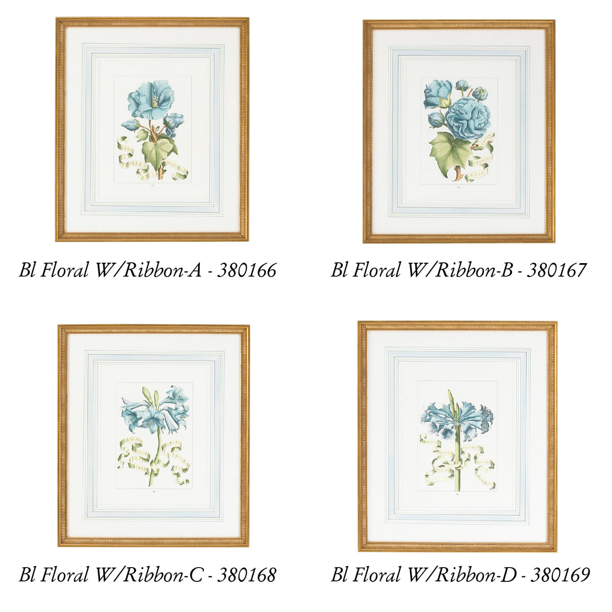 Bl Floral W/Ribbon-B - 380167