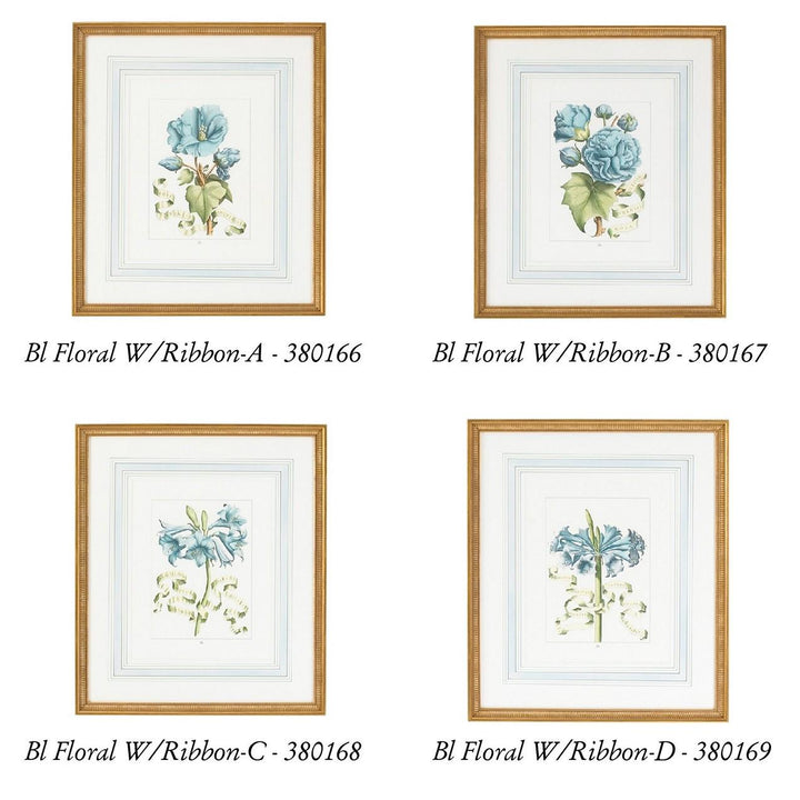 Bl Floral W/Ribbon-C - 380168