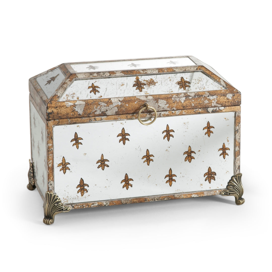 Fleur De Lis Mirrored Box - 380652