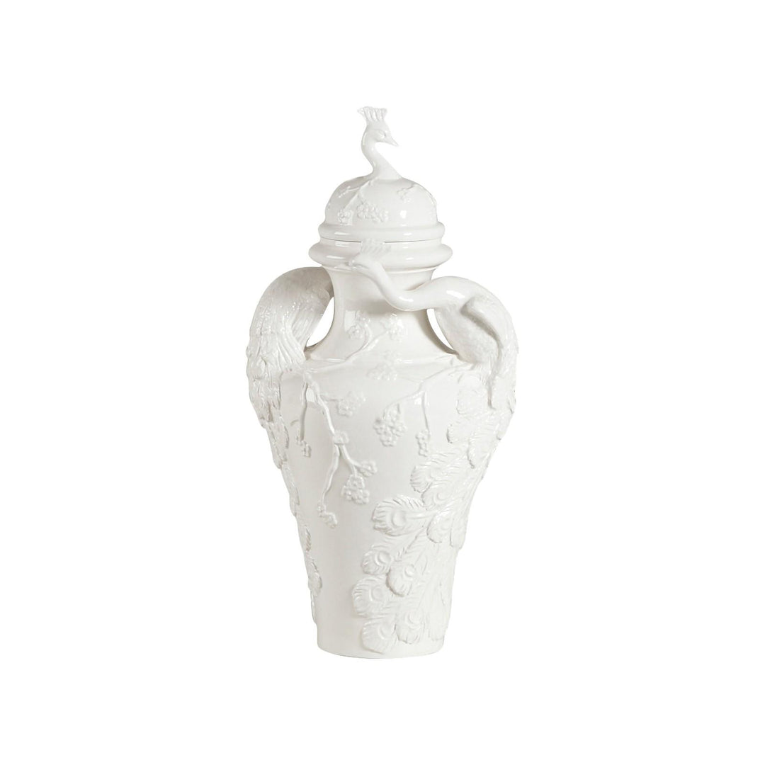 Peacock Ceramic Urn - 380774