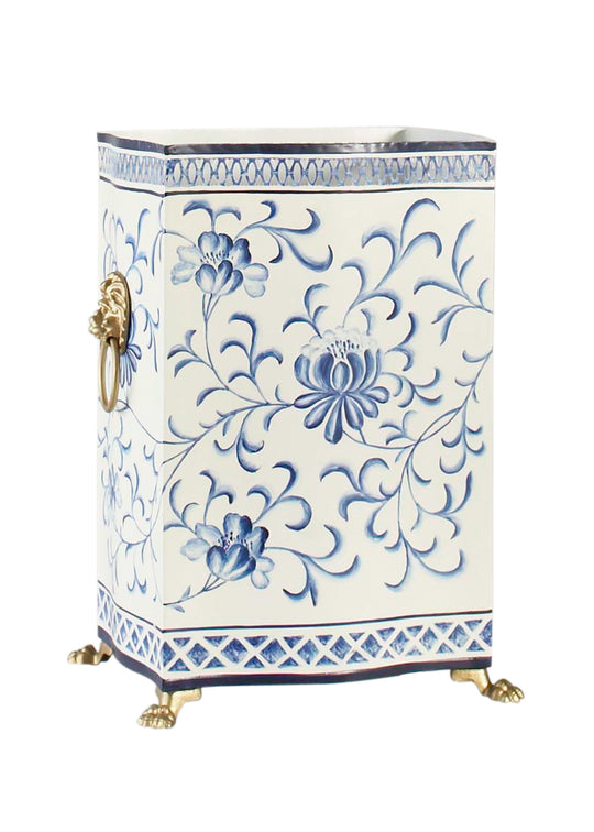 Blue/White Wastebasket - 380861