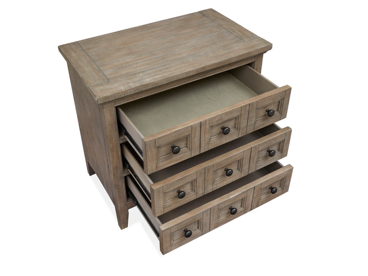 Paxton Place Dovetail Grey Drawer Nightstand - B4805-01