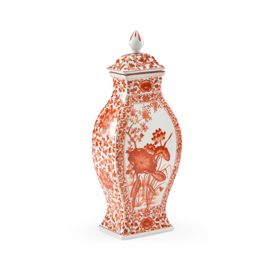 Covered Lotus Leaf Vase - 381959