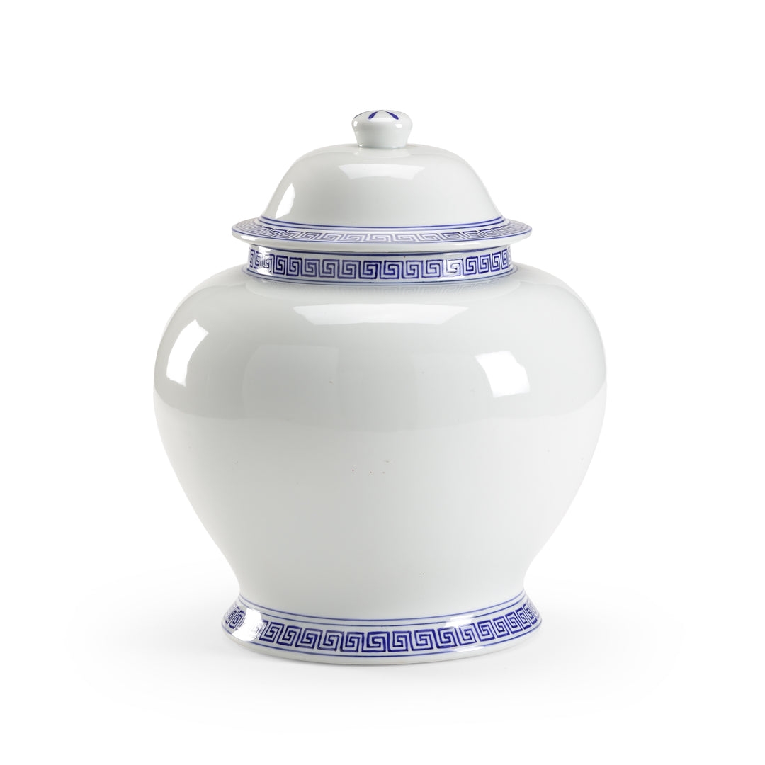 Greek Key Covered Urn - 382138
