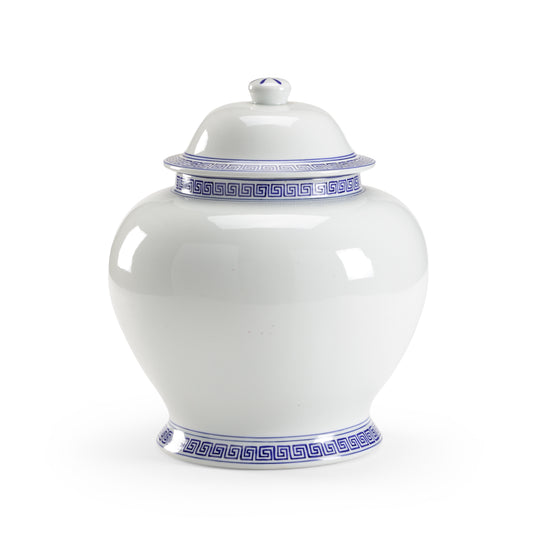Greek Key Covered Urn - 382138