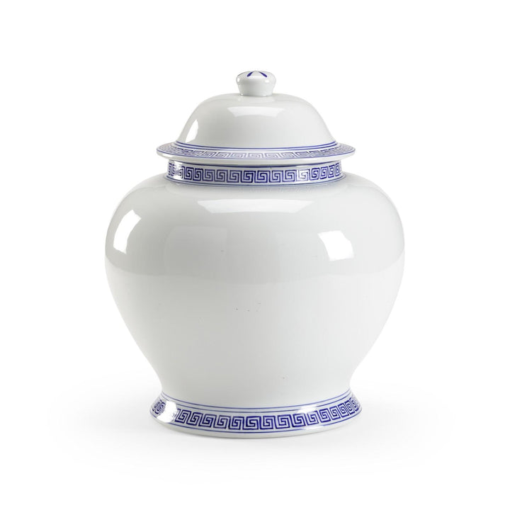 Greek Key Covered Urn - 382138