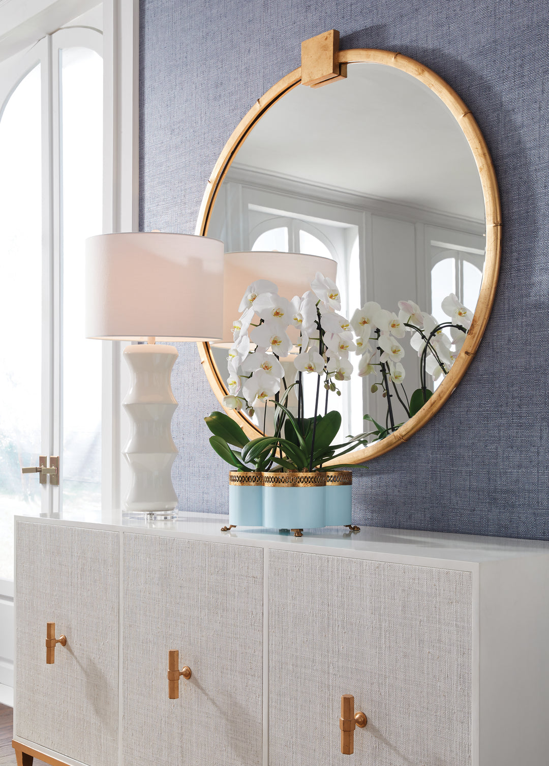Light Blue/Antique Gold