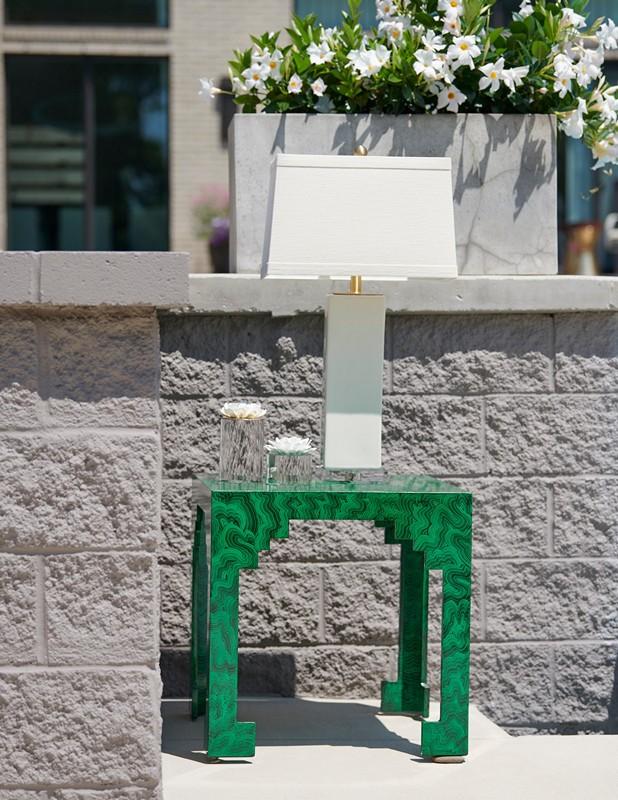 Malachite Cut Corner Table - 382944