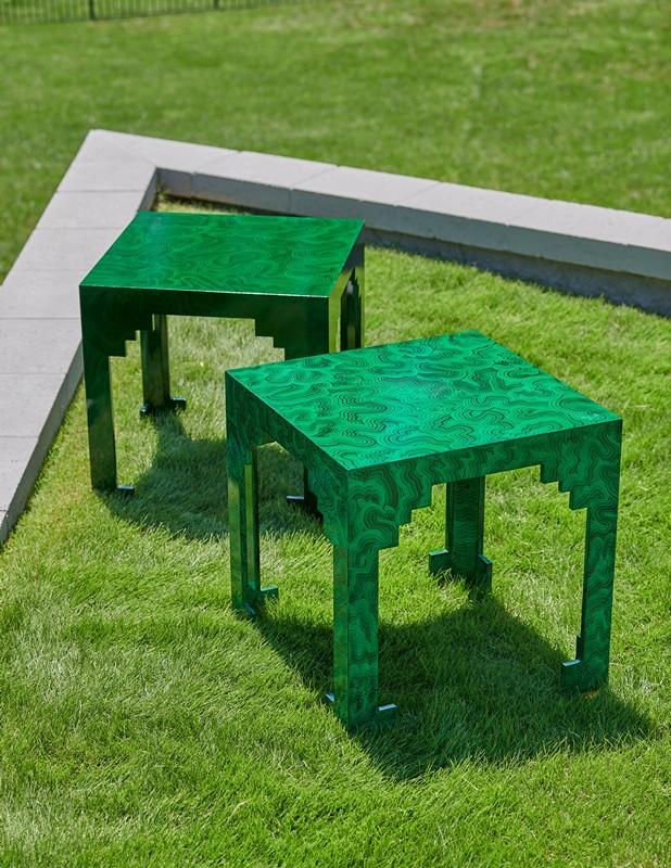 Malachite Cut Corner Table - 382944