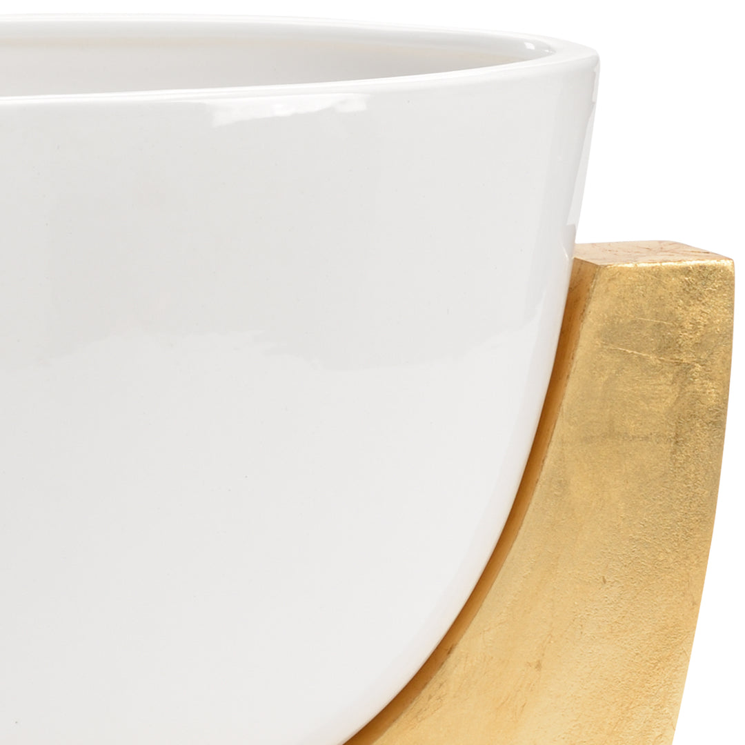 Antique Gold Leaf/Gloss White