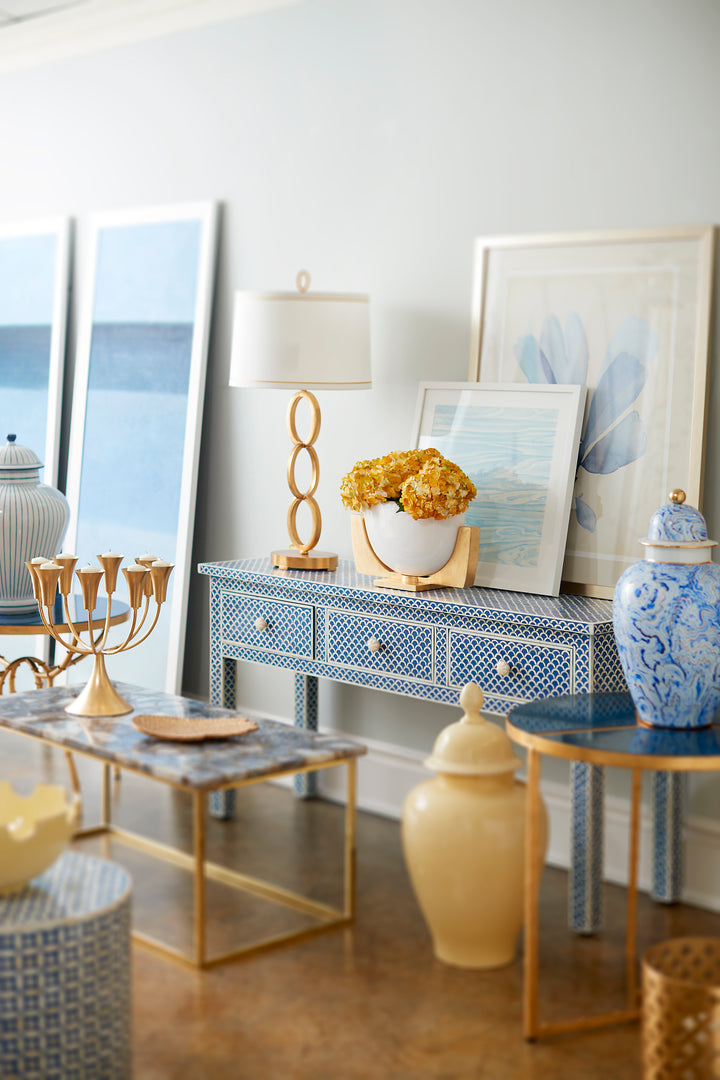 Antique Gold Leaf/Gloss White