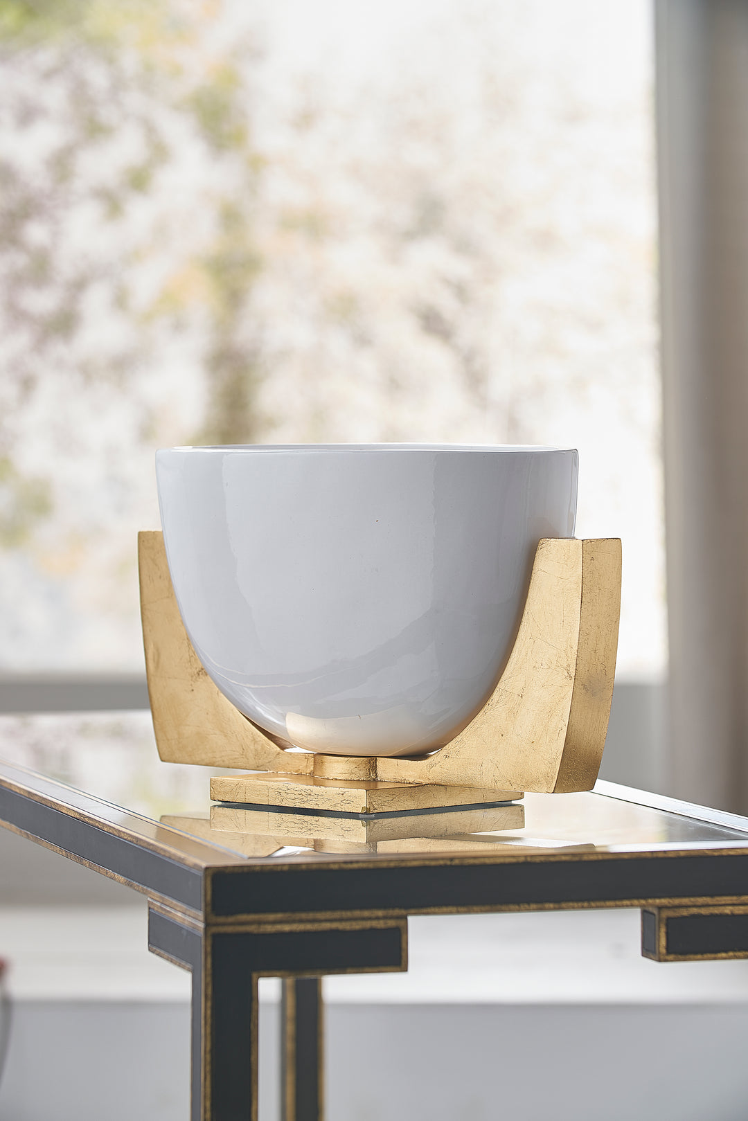Antique Gold Leaf/Gloss White