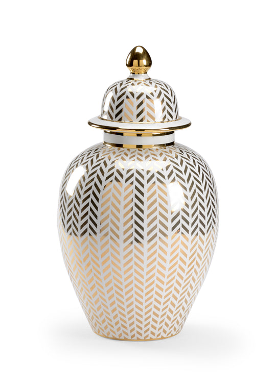 Herringbone Coverd Urn  - 383519