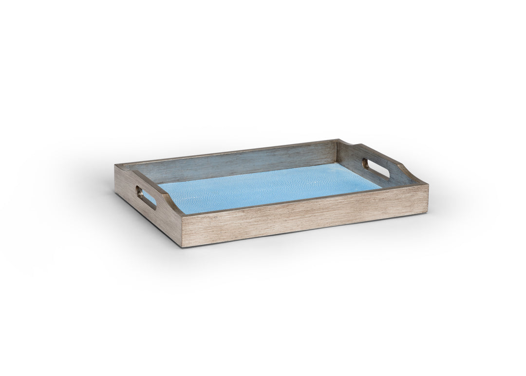 Small Blue Shagreen Tray - 383979