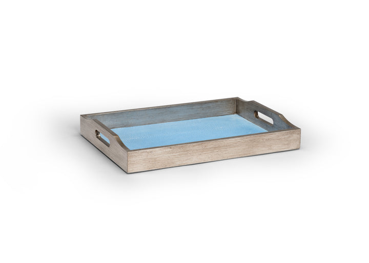 Small Blue Shagreen Tray - 383979