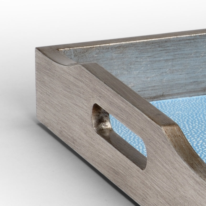 Small Blue Shagreen Tray - 383979