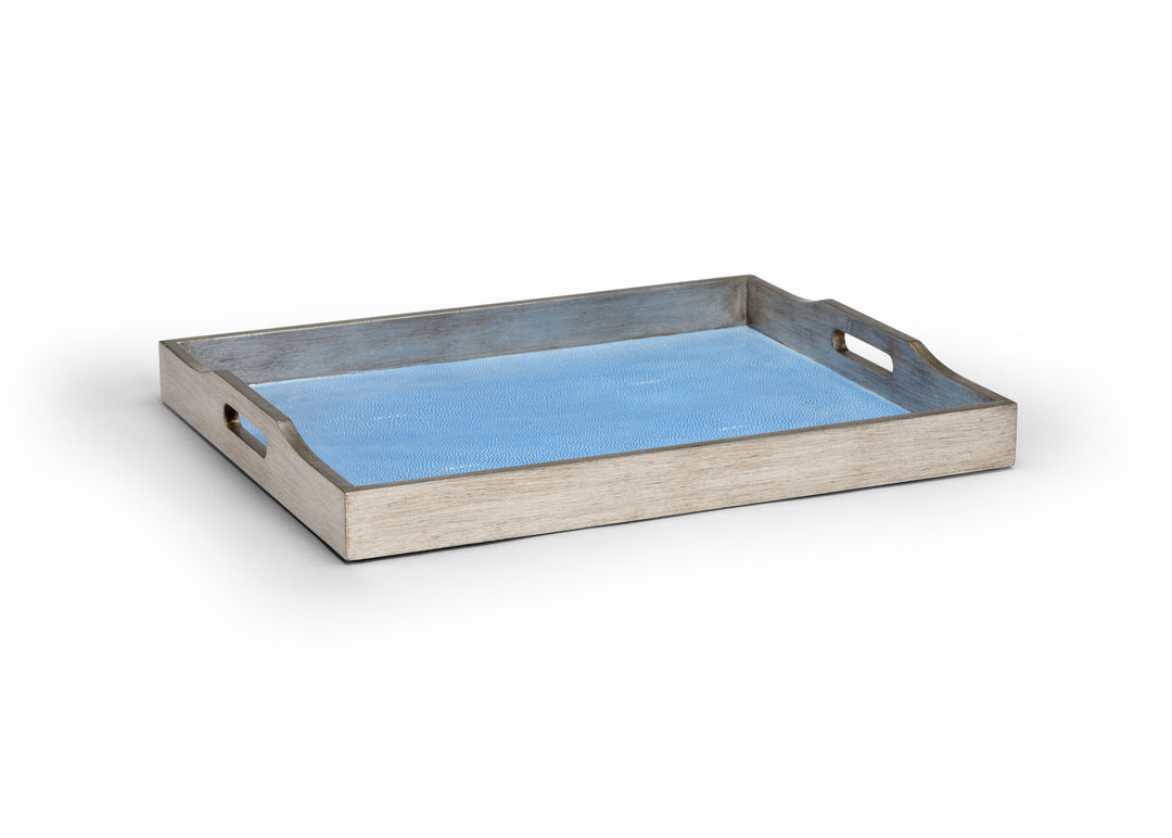 Large Blue Shagreen Tray - 383980