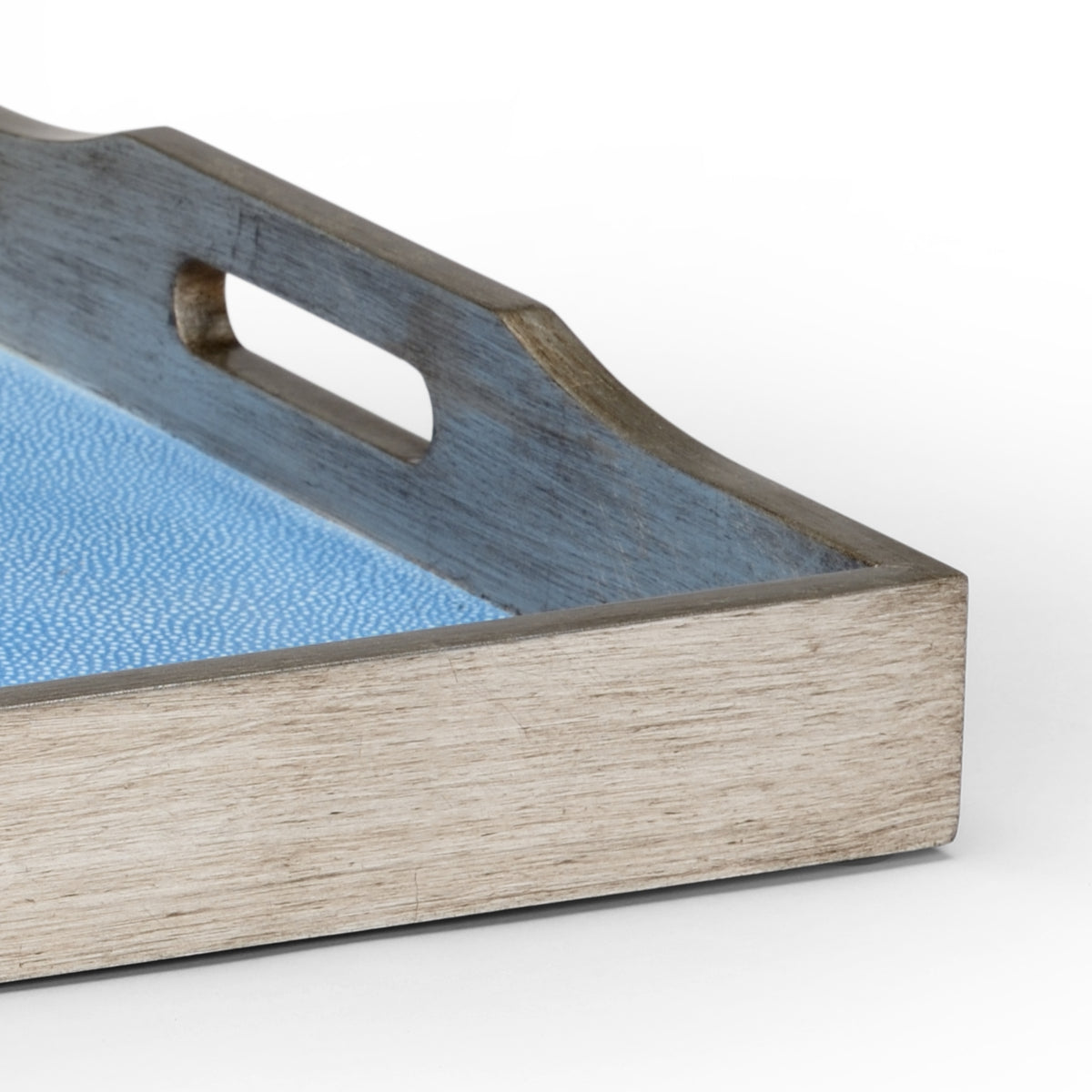 Large Blue Shagreen Tray - 383980
