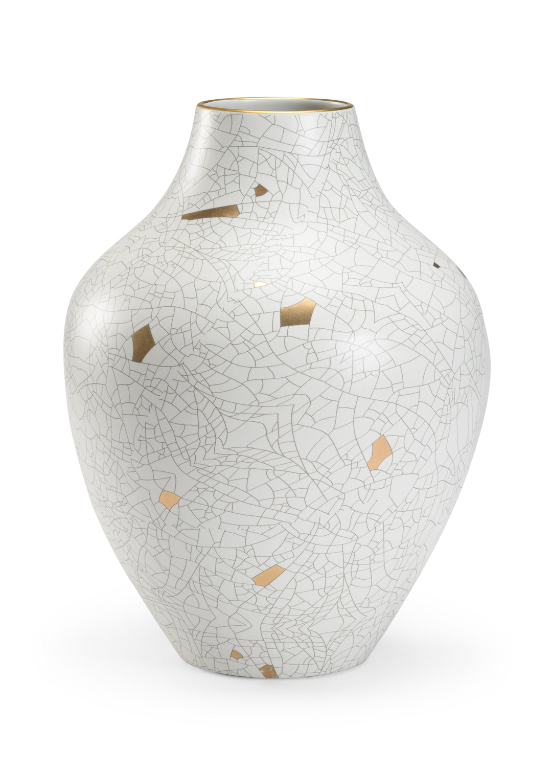 Gold Crackle Urn (Lg) - 384534