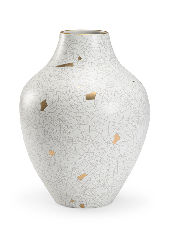 Gold Crackle Urn (Lg) - 384534
