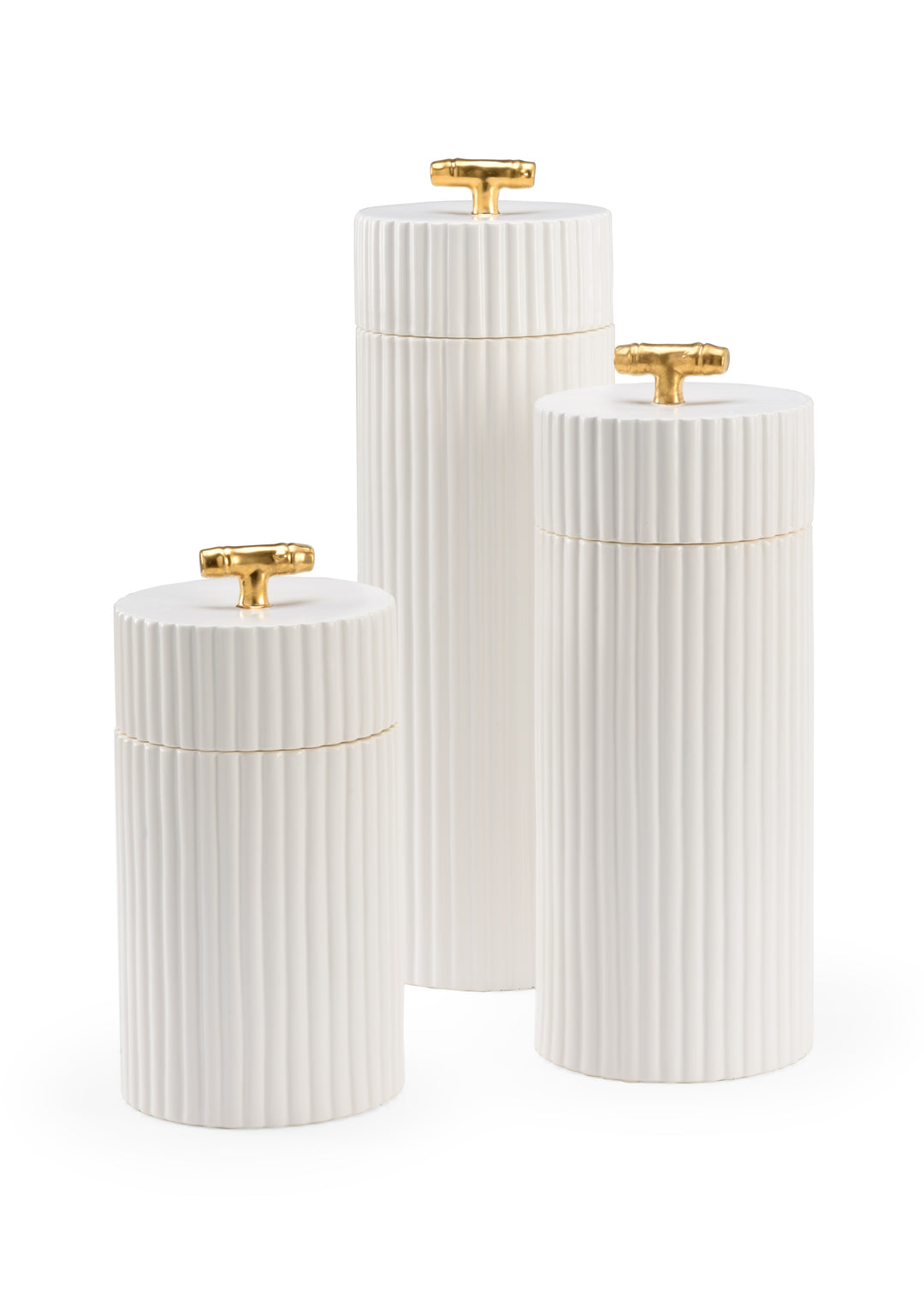 White Bamboo Canisters (S3) - 384647