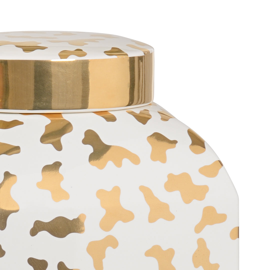 White Glaze/Metallic Gold