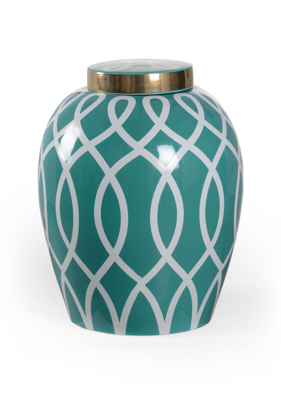 Teal Green Glaze/Metallic Gold