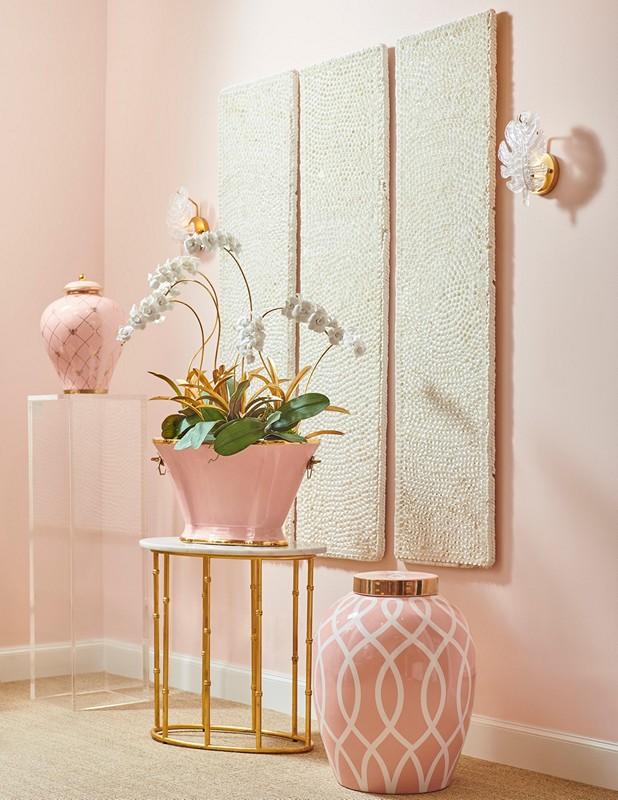 Coral Glaze/Metallic Gold