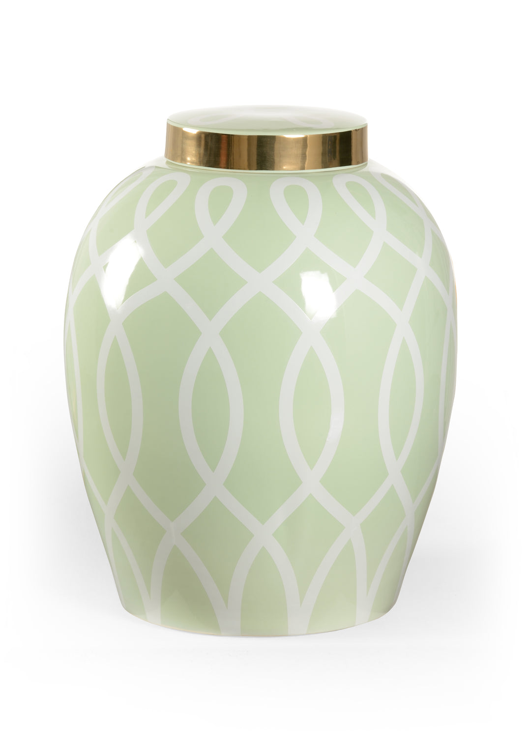 Light Green Glaze/Metallic Gold
