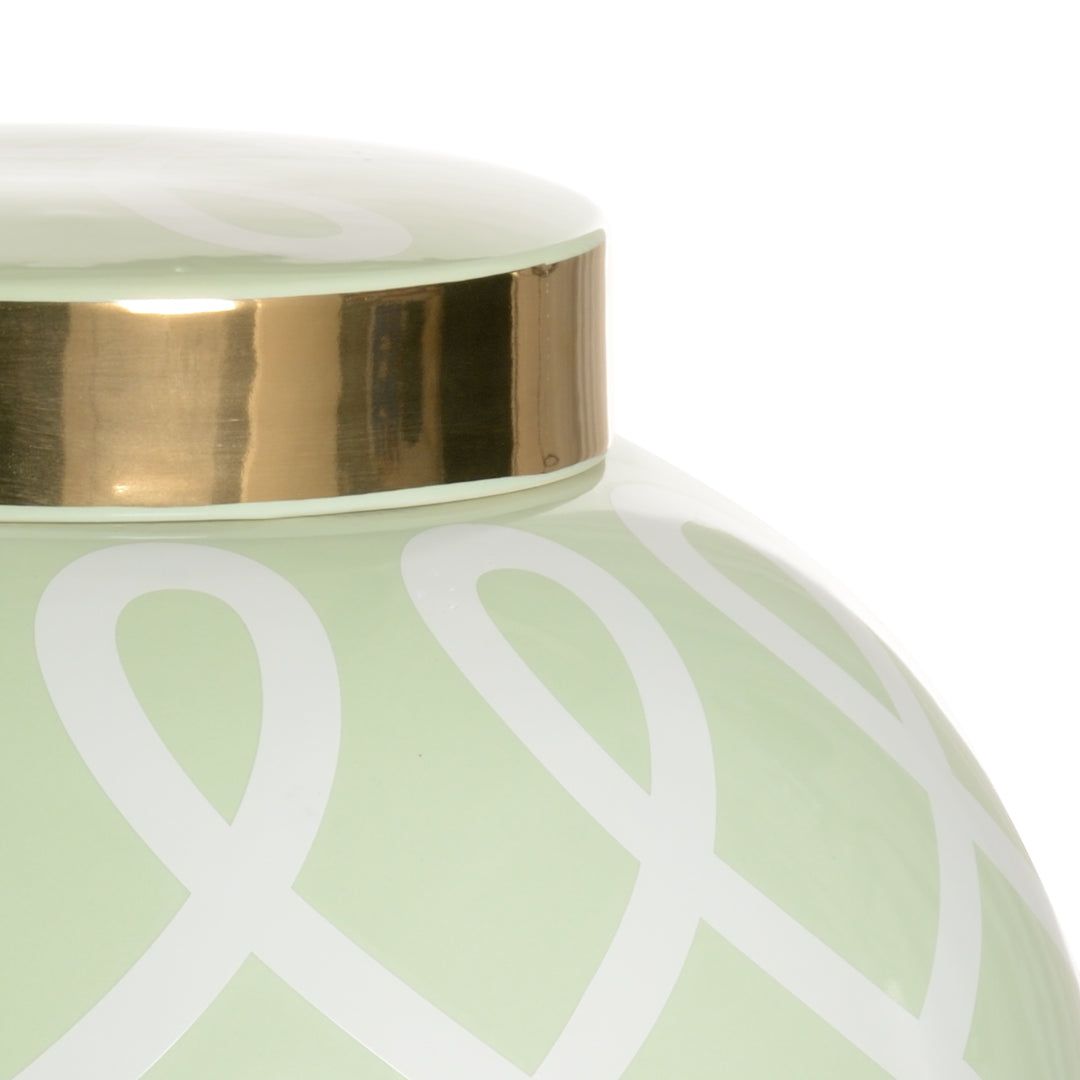 Light Green Glaze/Metallic Gold