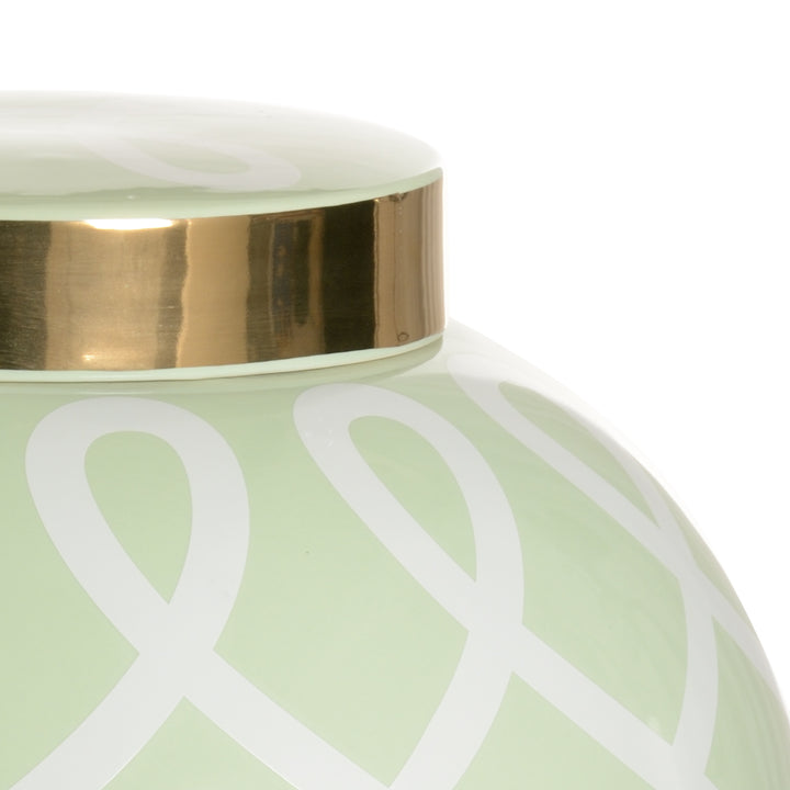 Light Green Glaze/Metallic Gold