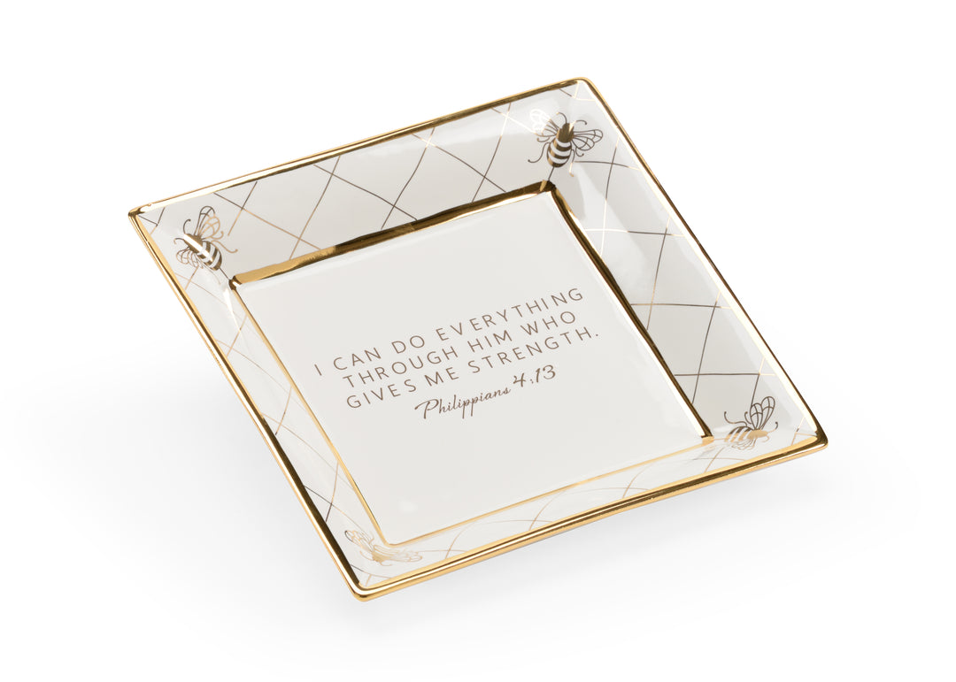 Square Bee Verse Plate  - 384934