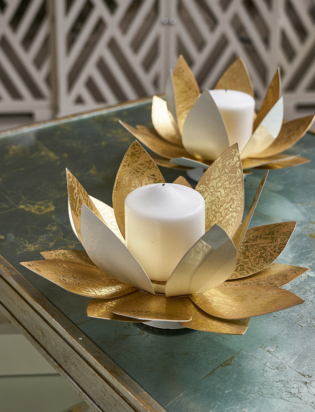 American Home Furniture Chelsea House Lotus Candleholders (Pr)