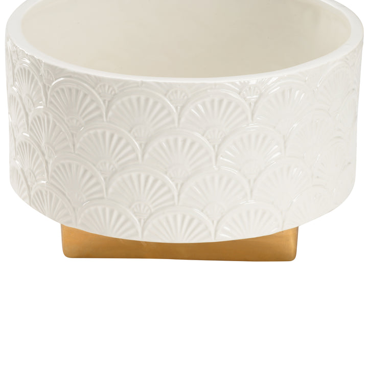 Deco Fan Cachepot (Lg) - 385174