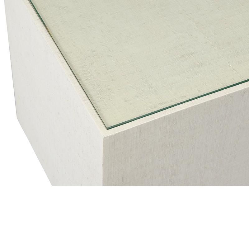 White Lacquer/Clear/Beveled