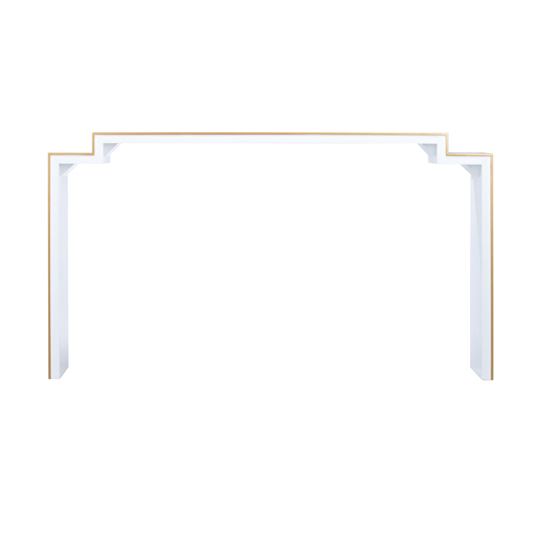White Lacquer/Metallic Gold