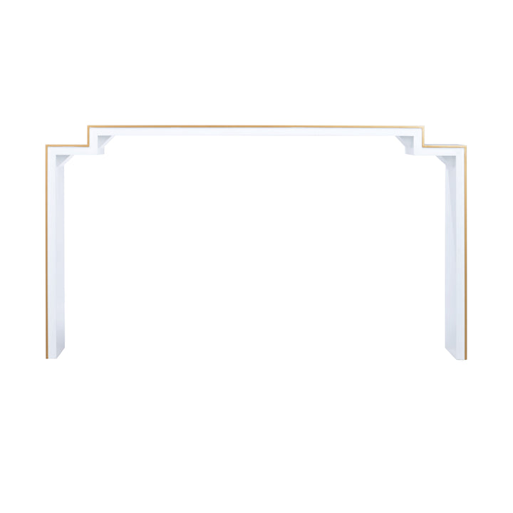 White Lacquer/Metallic Gold