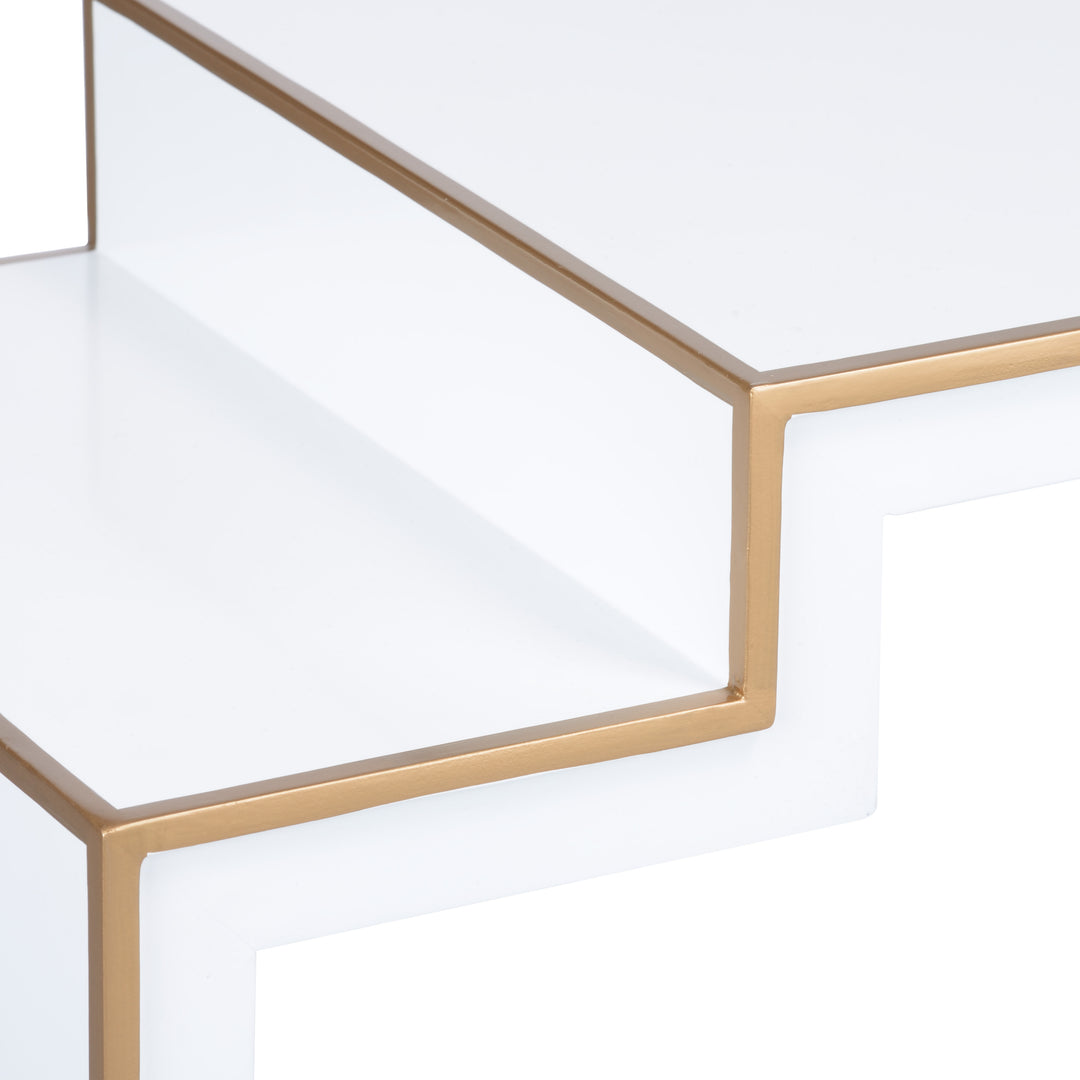 White Lacquer/Metallic Gold