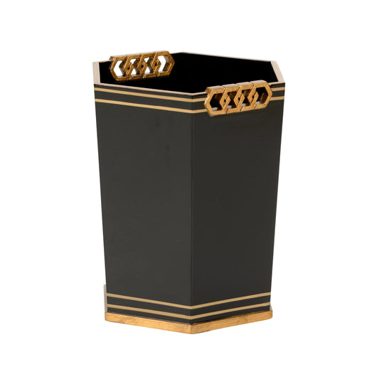 Black/Antique Gold Leaf