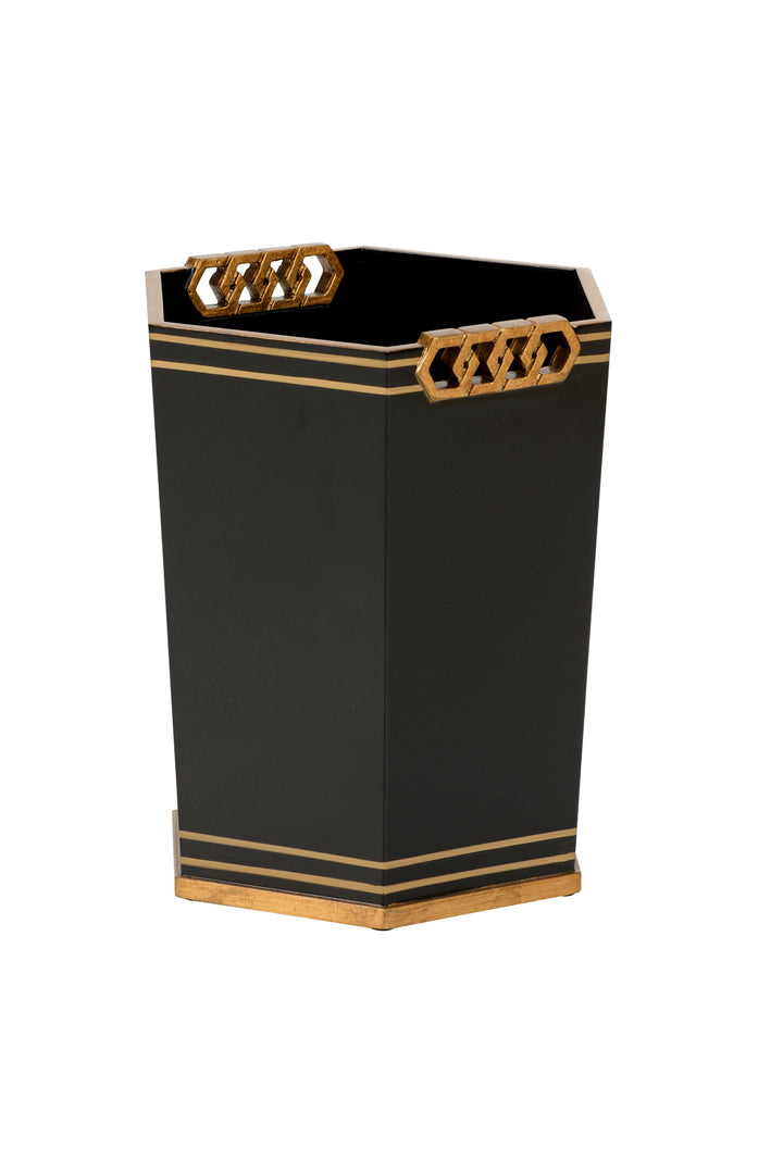Black/Antique Gold Leaf
