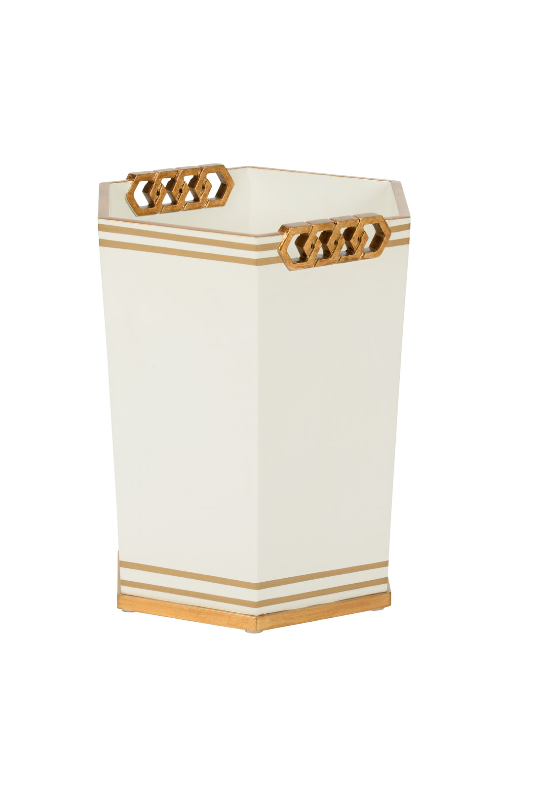 White/Antique Gold Leaf
