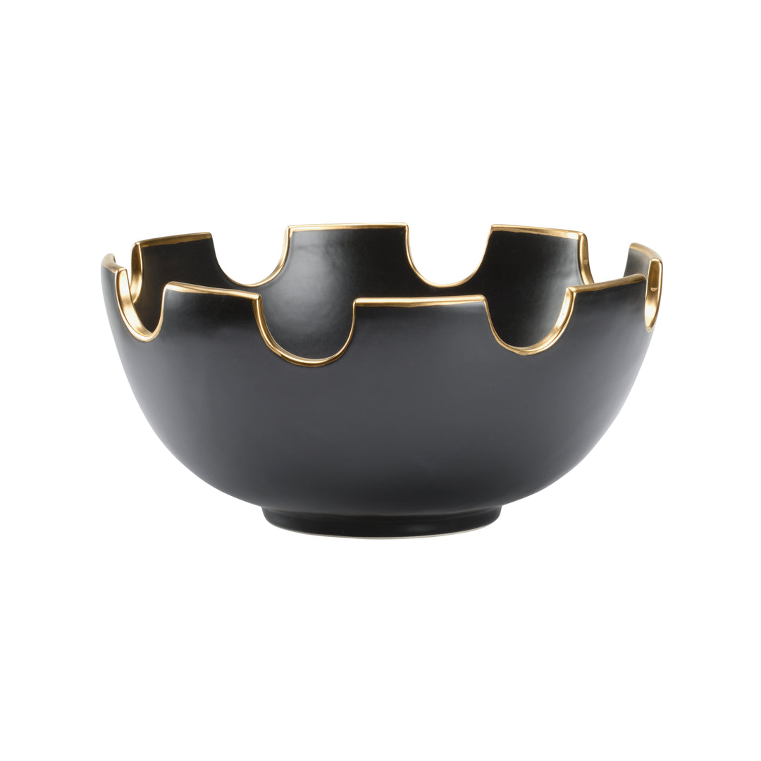 Hand Made/Matte Black/Gold Glaze