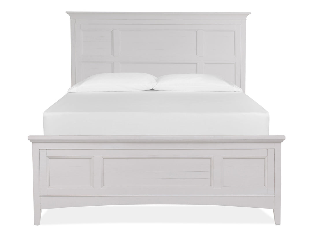 Heron Cove Chalk White And Dovetail Grey Queen Panel Storage Bed - B4400-55