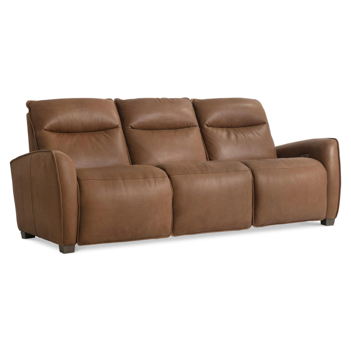 American Home Furniture Bernhardt Sorrento Leather Power Motion Sofa
