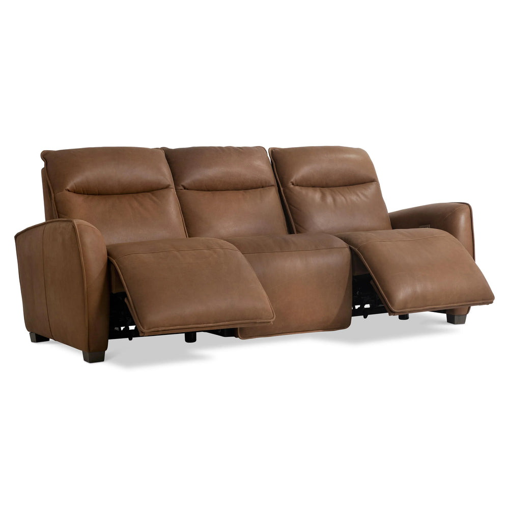 American Home Furniture Bernhardt Sorrento Leather Power Motion Sofa