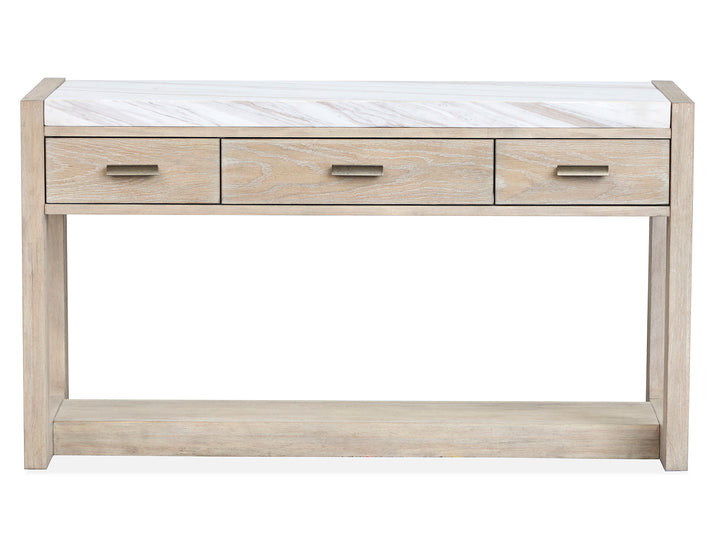 Preston Gallery Buff And Antique Silver Rectangular Sofa Table - T5941-73